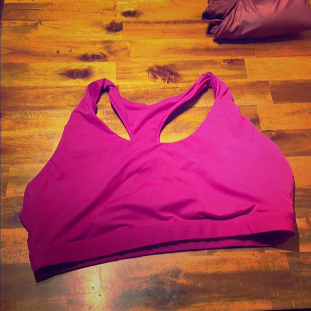 Fabletics 2x Hot pink sports bra racer back